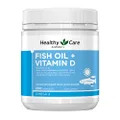 Healthy Care Fish Oil + Vitamin D3 Softgel Capsules, blue | Supports heart and bone health