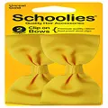 Schoolies Hair Accessories Clip On Bows 2 Pieces, Unreal Gold