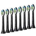 Philips Sonicare W Optimal White Standard Electric Toothbrush Heads, Click-on, BrushSync Mode Pairing, Black, 8-Pack, HX6068/96