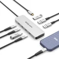 EZQuest USB C Hub - 7 in 1 USB C Splitter 10Gbps Ultra-Fast with 3X Gen 2 USB-C Hub Ports 10Gbps, 3X USB 3.0 Ports 5Gbps, 1X USB-C 3.0 Power Delivery 5Gbps Data – MacBooks, Dell & More Type C Devices
