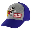 Disney Baseball Cap, Mickey Mouse Adjustable Toddler 2-4 Or Boy Hats for Kids Ages 4-7, Blue/Grey, 2-4 Years