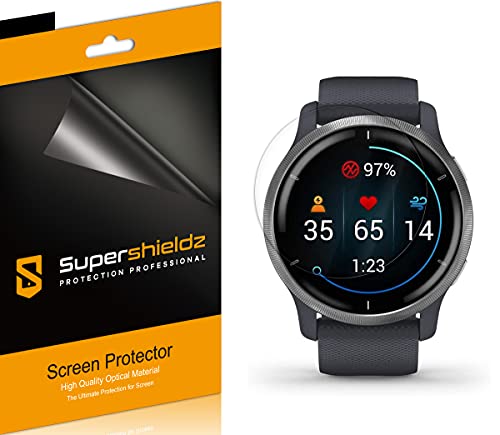 Supershieldz (3 Pack) Designed for Garmin Venu 2 / Venu 2 Plus Screen Protector, (Full Coverage) High Definition Clear Shield (TPU)