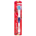 Colgate 360° Optic White Battery Powered Toothbrush, 1 Pack, Soft With Vibrating and Polishing Bristles