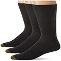 Gold Toe Men's Metropolitan 3 Pack dress socks, Black, 2-4T US