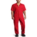 Dickies Men's Short-sleeve Coverall, Red, Small