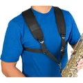 Protec Saxophone Alto/Tenor/Baritone Harness with Metal Trigger Snap, Large, Black