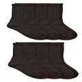 Jefferies Socks Big Boys' Seamless Sport Crew Half Cushion Socks (Pack of 6), Black, Medium