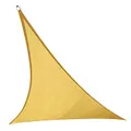 Coolaroo Coolhaven Shade Sail, 95% UV Block Shade and Sun Shield, Medium 12' Triangle Shade Sail Without Hardware or Hardware Kit, Sahara Tan