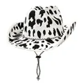 Beistle 60830 Cow Print Cowboy Hat, White/Black