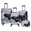World Traveler Butterfly Luggage, Butterfly, 4-Piece Set, Butterfly Luggage
