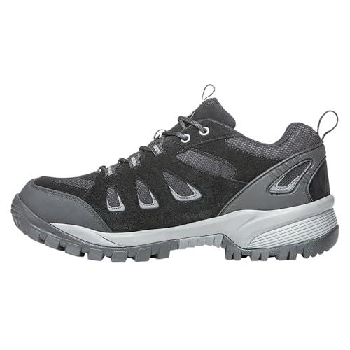 Propét Men's Ridge Walker Low Hiking Boot Ankle Bootie, Black, 8