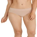 Bonds Women's Underwear Cotton Rich Comfytails Side Seamfree Midi Brief, Base Blush, 16