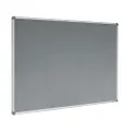 Visionchart Corporate Felt Pinboard, 1500 x 900 mm, Grey, with Aluminium Frame - Large Bulletin Board for Office, Home, School Walls