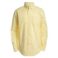 IZOD Boys' Long Sleeve Solid Button-Down Collared Oxford Shirt with Chest Pocket, Yellow, 8