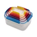 Joseph Joseph Nest Lock Plastic BPA Free Food Storage Container Set with Lockable Airtight Leakproof Lids, 10-Piece, Multi-Color