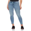 Calvin Klein Women's 011 Mid Rise Skinny Fit Jean, Malibu Blue Light, 31