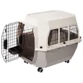 Amazon Basics Pet Carrier Kennel With Metal Wire Ventilation, 71 cm, Travel Kit Inside