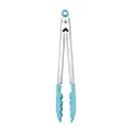 KitchenAid Silicone Tipped Stainless Steel Tongs, 12 Inch, Aqua Sky