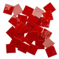 Mandala Art GTFIR Mosaic Glass Tiles Original Mosaics Glass Tiles 1 Kg, Fire Red