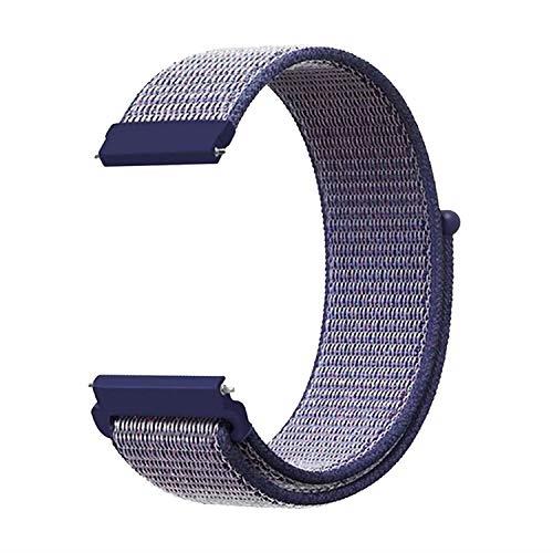 Morsey 20mm Quick Release Nylon Band Compatible with Samsung Galaxy Watch Active 2 band/Galaxy Watch Active 2/ Smart Watch, Nylon Breathable Replacement Sport (Midnight blue)