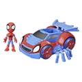 Spidey and His Amazing Friends Marvel - - Change 'N Go Web-Crawler - 4inch Spidey Action Figure - 2-in-1 Vehicle - Inspired by Spiderman Show - Toys for Kids - Boys and Girls - F1944 - Ages 3+