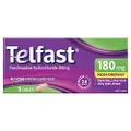 Telfast Hayfever Allergy Relief 180mg - Non-drowsy - For sneezing, runny nose, itchy skin rash, and hives, 5 Tablets