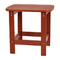 Flash Furniture Charlestown Poly Resin Adirondack Side Table - Red - All-Weather - Indoor/Outdoor