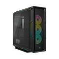 CORSAIR iCUE 5000T RGB Mid-Tower ATX PC Case (208 Individually Addressable RGB LEDs, Fits Multiple 360mm Radiators, Three CORSAIR LL120 RGB Fans and COMMANDER CORE XT Controller Included) Black