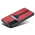 Kowauri Case for Samsung Galaxy S22 5G,PU Leather Wallet Case with Credit Card Slot Holder Ultra Slim Protector Case for Samsung Galaxy S22 5G (Red)