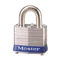 Master Lock 3BLU No. 3 Safety Lockout Padlock, Steel Body, Blue Bumper