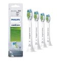 Philips Sonicare Standard Sonic Toothbrush Heads, W2 Optimal White, 4-Pack Standard Size, with BrushSync Mode Pairing, Advanced Stain Removal (White), HX6064/67