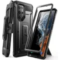 SUPCASE Unicorn Beetle Pro Series Case Designed for Samsung Galaxy S22 Ultra 5G (2022 Release), Full-Body Dual Layer Rugged Holster & Kickstand Case Without Built-in Screen Protector (Black)