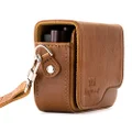 MegaGear MG1265 Leica C Typ 112 Leather Camera Case with Strap - Light Brown