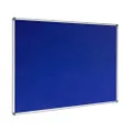 Visionchart Corporate Felt Pinboard, 1500 x 1200 mm, Blue, with Aluminium Frame - Large Bulletin Board for Office, Home, School Walls