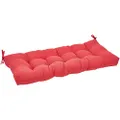 Amazon Basics Tufted Outdoor Patio Bench Cushion- 44 x 18 x 4 Inches, Red