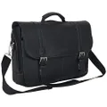 Kenneth Cole REACTION Show Business Messenger Briefcase Colombian Leather 16” Laptop Computer Portfolio Satchel Work Bag