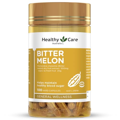 Healthy Care Bitter Melon Capsules - Supports Healthy Blood Sugar Levels - Provides Antioxidant Properties - Premium Dietary Supplement - All-Natural Ingredients - 100 Capsules