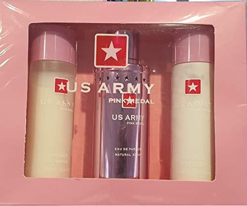 Ron Marone's US Army Pink Eau de Toilette Spray 3 Piece Set for Women, 3 count