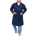 NAUTICA Mens Long-Sleeve Lightweight Cotton Woven-Robe, Peacoat, Small-Medium