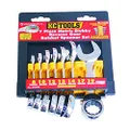 KC-Tools A13700 Reverse Gear Ratchet Stubby Spanner 7 Piece Set