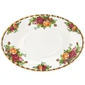 Royal Albert 15210092 Old Country Roses Gravy Boat Stand, Mostly White with Multicolored Floral Print 21.5