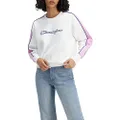 Champion Women's Rochester City Crew Pullover Sweater, White, Large UK