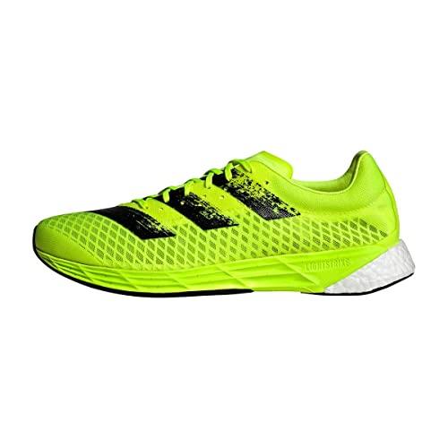 adidas Men's Adizero Pro Running Shoe - Color: Solar Yellow/Core Black/White - Size: 9 - Width: Regular