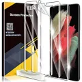 [3 Pack] EGV Compatible with Samsung Galaxy S21 Ultra 6.8-inch, [Not Glass] Flexible Screen protector [Support Fingerprint Unlock] Bubble Free [Easy Installation Tool]