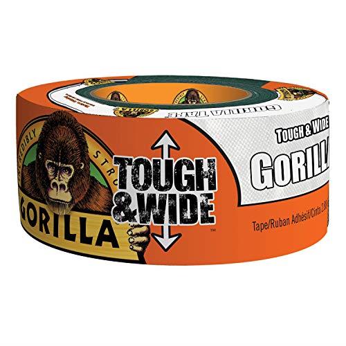 Gorilla Tough & Wide Duct Tape, 2.88" x 25 yd, White, (Pack of 1)