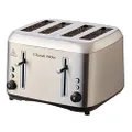 Russell Hobbs Addison 4 Slice Toaster, RHT514BRU, Dual Browning Controls, Defrost & Reheat, Wide Slots, Brushed Stainless Steel