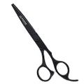 Equinox Professional Razor Edge Hair Cutting Scissors 6.5" Barber Shears (Matte Black)