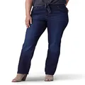 LEE Womens Plus-Size Relaxed Fit Straight Leg Jean Jeans - Blue - 28W Medium