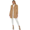 Calvin Klein Women's Classic Cashmere Wool Blend Coat Jacket, Camel Classic, 8
