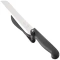 Mercer Culinary Mercer Slice 8-1/4 inch Right Handed Serrated Knife with Adjustable Slicing Guide, Black
